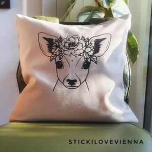 Kissenhülle Kitz beige