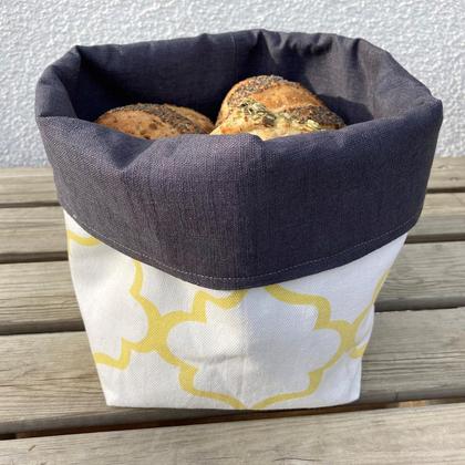 Textil Brotkorb Utensilo aus Stoff "gelb-naturfarben"
