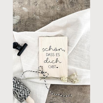 Holz Postkarte „schön