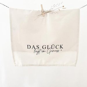 Geschirrtuch „Das Glück liegt im Genuss“