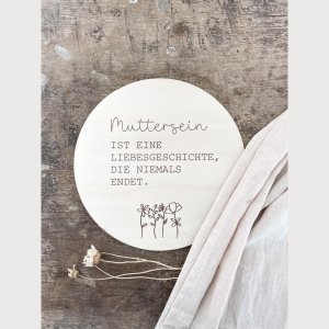 Holzschild „Muttersein“