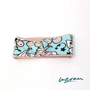 Knotenstirnband Butterflys & Flowers KU 43-44 cm Stirnband Baby Frühling Herbst