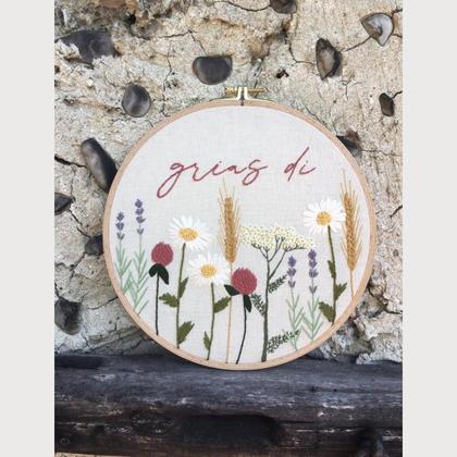 Stickbild Wildblumen 22 cm Durchmesser