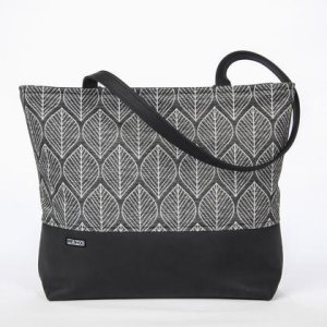 Leder/Stoff Tasche „Blätter“