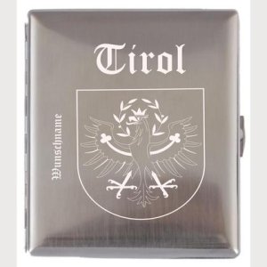 Metall-Zigarettenetui Tiroler Adler mit Name personalisierbar