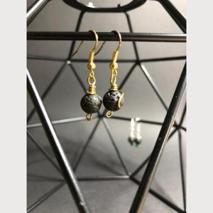 Lavastein Ohrringe – Gold