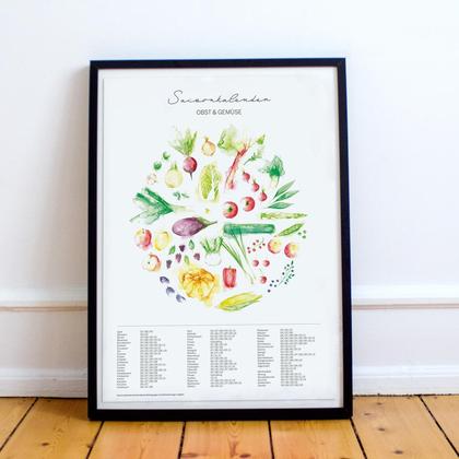 Poster Saisonkalender Obst und Gemüse