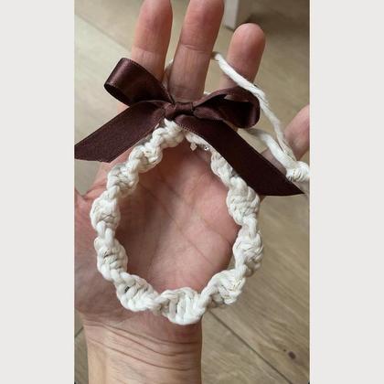 Makramee Weihnachtsdeko – Natural Gold – 4er Set - Image 4