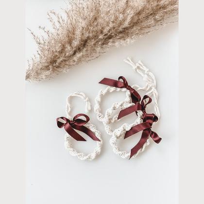 Makramee Weihnachtsdeko – Natural Gold – 4er Set - Image 2