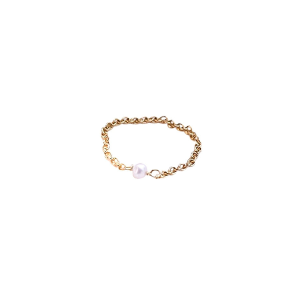 Kettenring tiny pearl