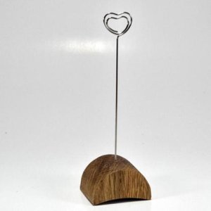 Notizhalter, Bilderhalter, Zettelhalter, Kartenhalter aus Holz Bogen