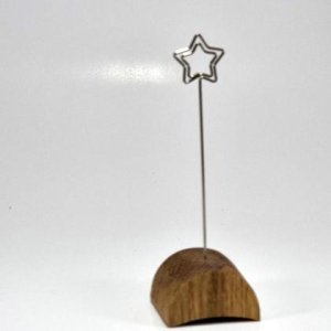 Notizhalter, Bilderhalter, Zettelhalter, Kartenhalter aus Holz Bogen