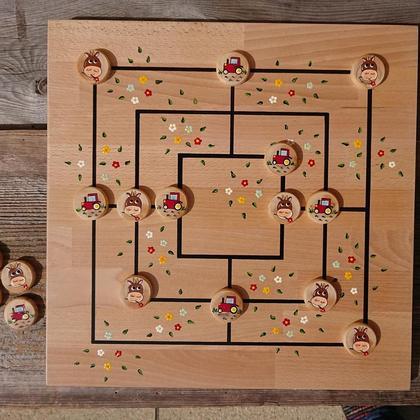 Brettspiel * Mühle * eckig * Mimmi Muh & Traktor