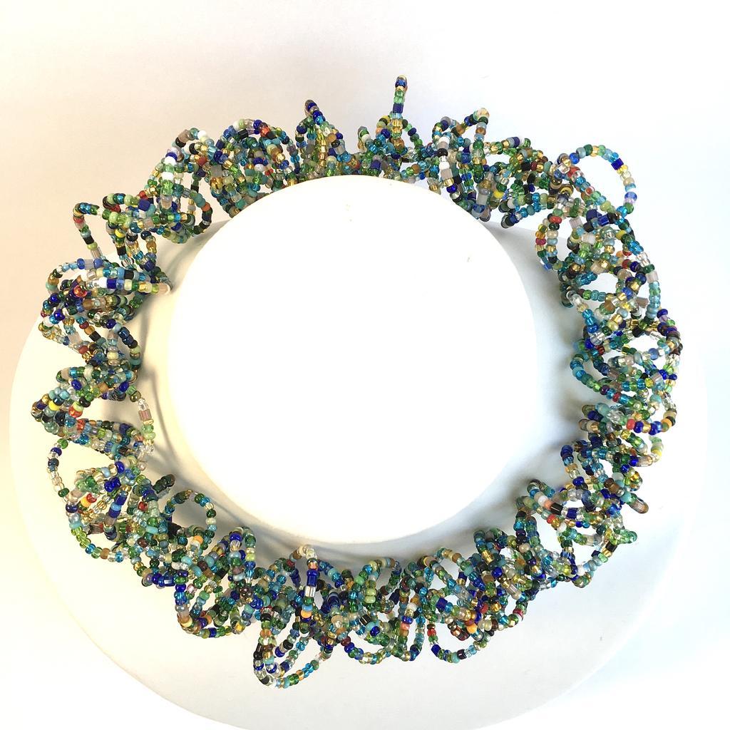 Knautschkette blau-grün und bunt
