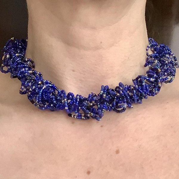Knautschkette dunkelblau - Image 2
