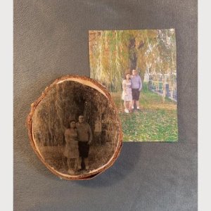 Personalisierte Bedruckte Birken Baumscheibe