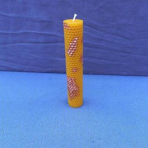 Adventskerze, Gerollte Bienenwachskerze Bronze, 4er-Set