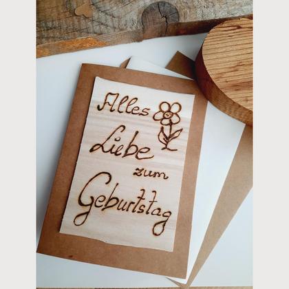 Geburtstagskarte mit Blume