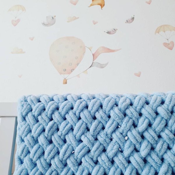 Kuscheldecke Hellblau - Image 4