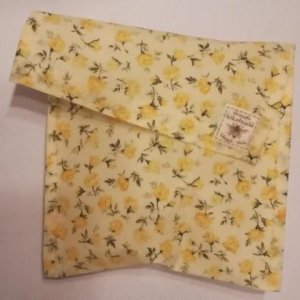 Bienenwachstasche Blümchen L ca.26×44 cm