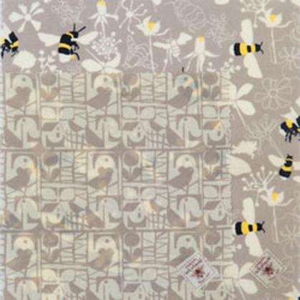 Bienenwachstuchset  2er Biene+Vogerl S+M ca.18x18cm + ca.25x25cm