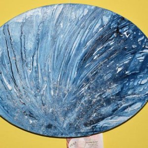 “ Lilien im Wasser „-Bild oval-UNIKAT