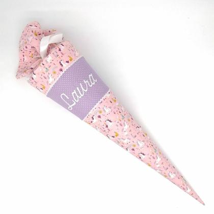 Schultüte "Einhörner rosa" 70 cm