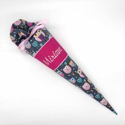 Schultüte "Eulen grau" 70 cm