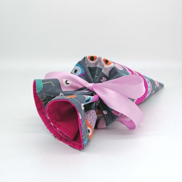 Schultüte "Eulen grau" 35 cm Kindergartentüte Geschwistertüte - Image 3