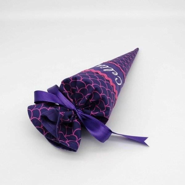 Schultüte "Schuppen lila" 35 cm Kindergartentüte Geschwistertüte - Image 4