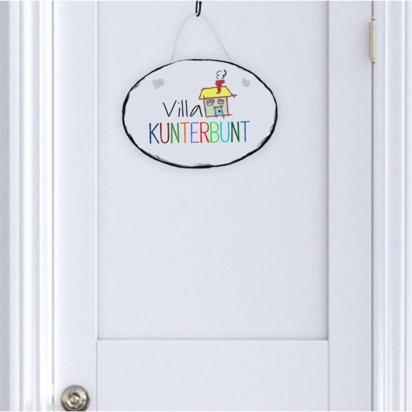 Schiefertafel Türschild "Villa Kunterbunt" - Image 4