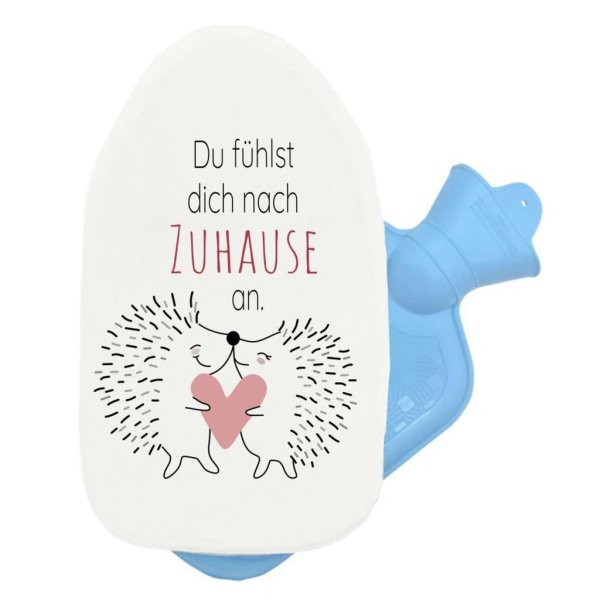 Wärmflasche Igelpärchen "Du fühlst dich nach Zuhause an" Valentinstag Geschenk - Image 4
