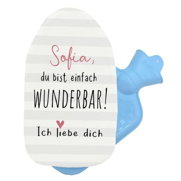 Wärmflasche "Du bist einfach wunderbar! .." mit Wunschnamen - Image 4