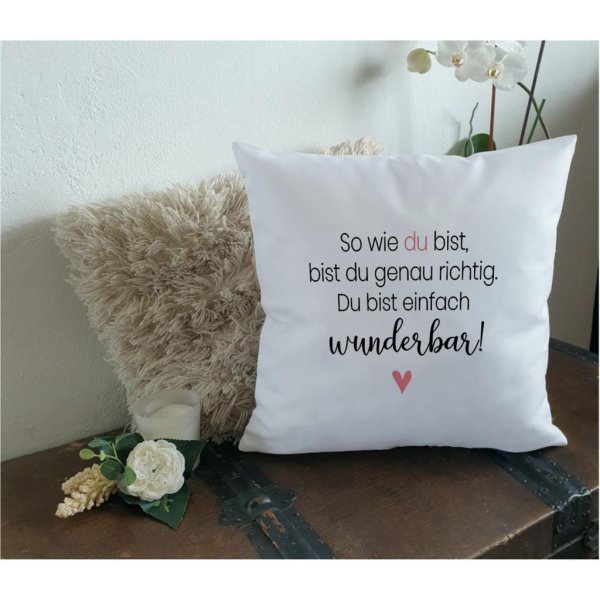 Polster Kissen "So wie du bist..." Valentinstag Geschenk - Image 3