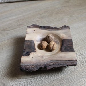 Naturholzschale, ca 15,5 x 18 x 7 cm