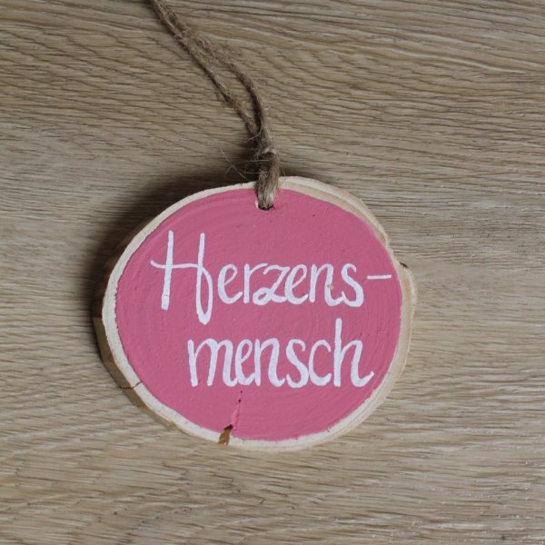 Holzscheibe-Lettering "Herzensmensch" - Image 3