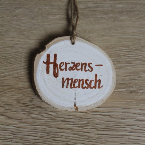 Holzscheibe-Lettering "Herzensmensch" - Image 2