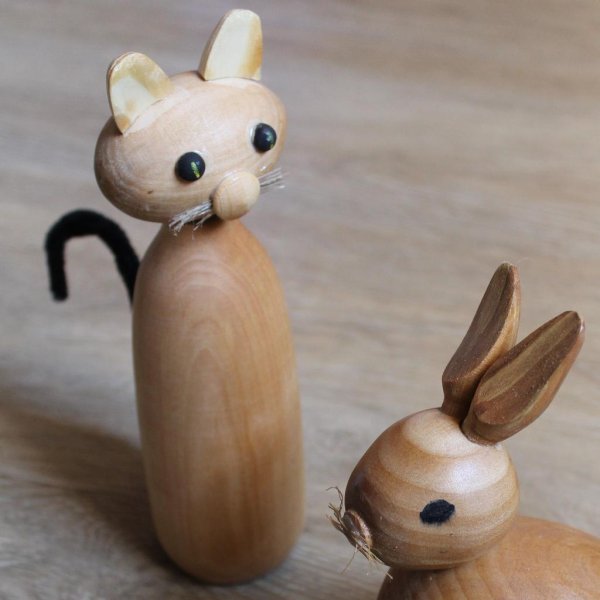 Katze aus Holz - Image 2