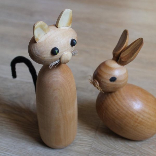 Katze aus Holz - Image 3