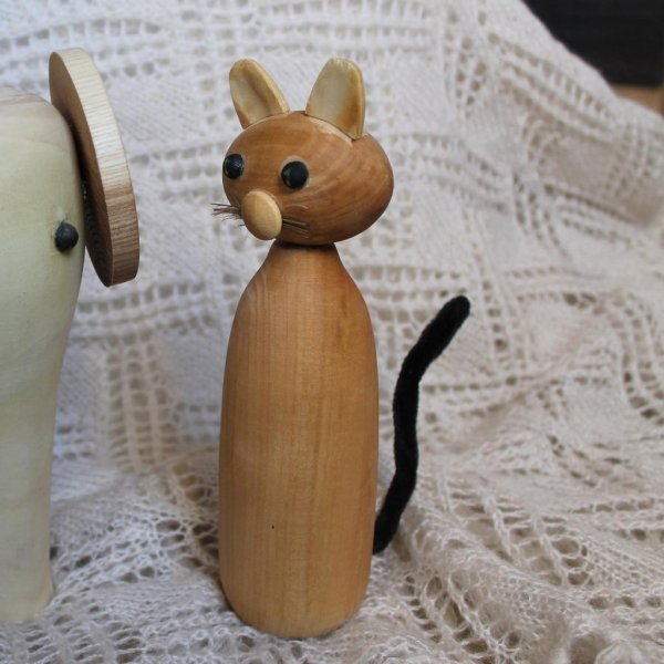 Katze aus Holz - Image 4