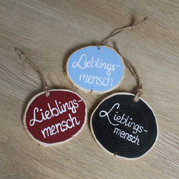Holzscheibe-Lettering "Lieblingsmensch" - Image 2