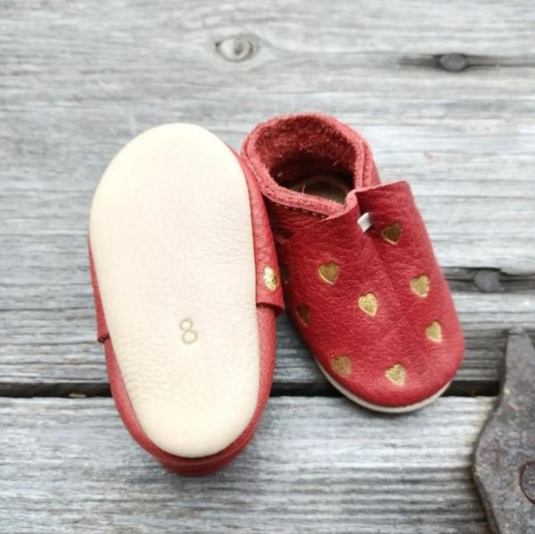 Kopie Puppenschuhe aus Leder mit Herzen - Image 2