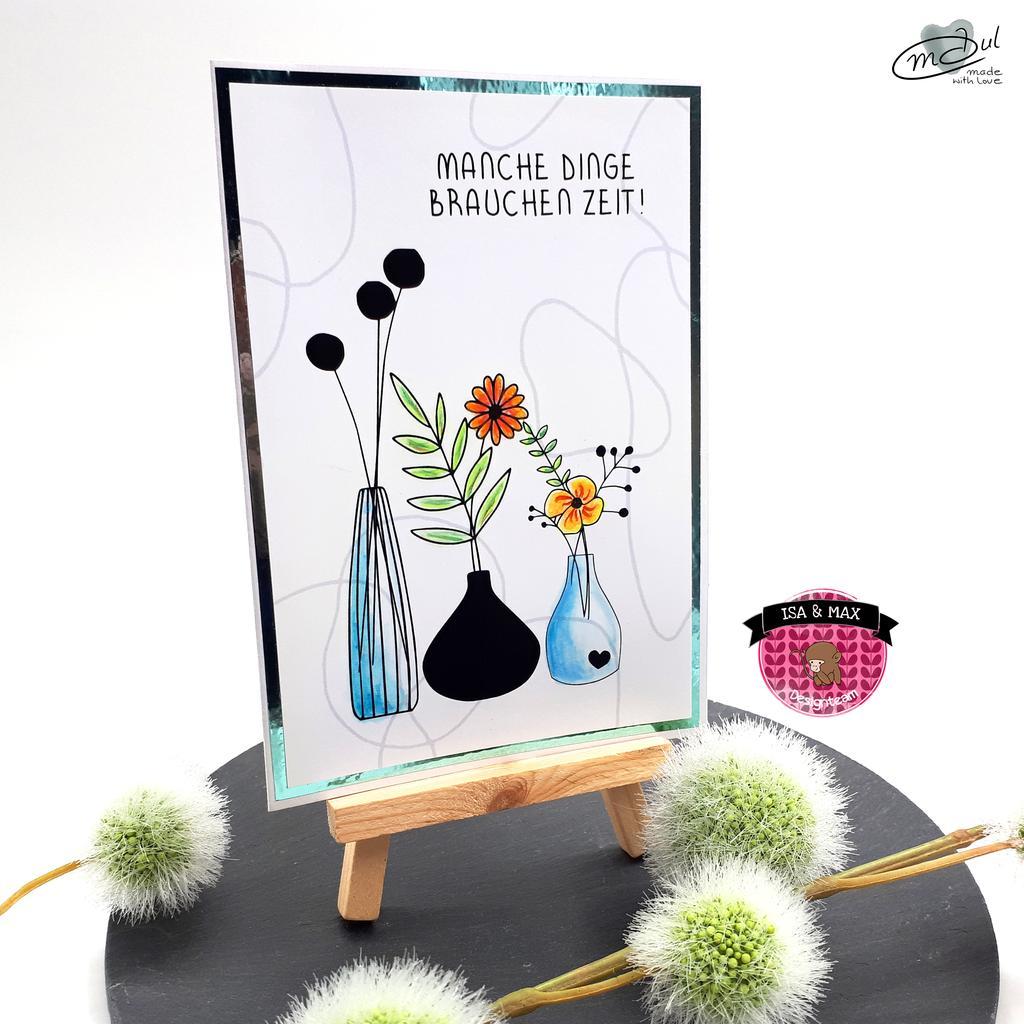 Klappkarte / Grußkarte "Blumen"