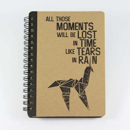 Spiralnotizbuch "All those moments will be lost in time like tears in rain"