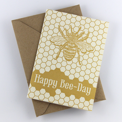 Geburtstagskarte "Happy Bee-Day" Grußkarte