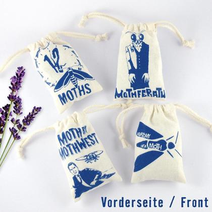 4 Mottensäckchen mit Bio-Lavendel