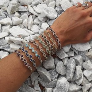 Chakra Armband Makramee