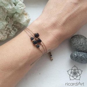 Obsidian Armband ‚Mūlãdhãra‘