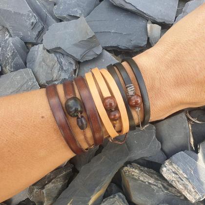 Leder - Wickelarmband *nature*