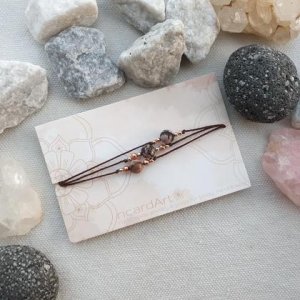 Rhodonit Armband ‚Mūlãdhãra‘ *braun/rosé